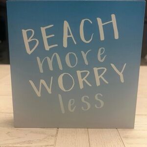 Blue Beach Themed Wall Art/Shelf Sitter
